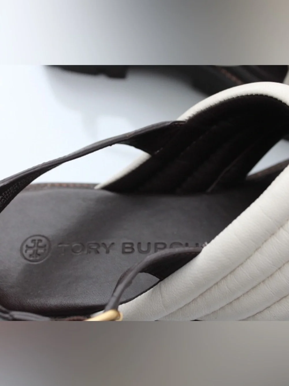 Tory Burch Quilted Leather Crisscross Slingback Lug Sandals